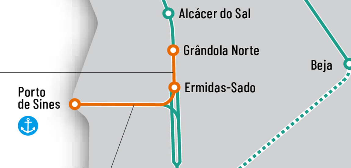 Mapa Ermidas-Grândola-Norte